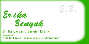 erika benyak business card