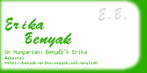 erika benyak business card